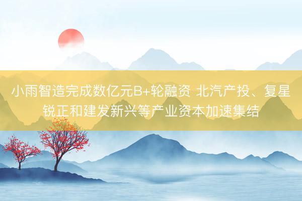 小雨智造完成数亿元B+轮融资 北汽产投、复星锐正和建发新兴等产业资本加速集结