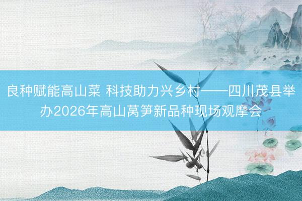 良种赋能高山菜 科技助力兴乡村——四川茂县举办2026年高山莴笋新品种现场观摩会