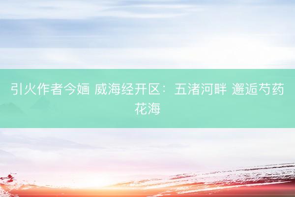 引火作者今婳 威海经开区：五渚河畔 邂逅芍药花海