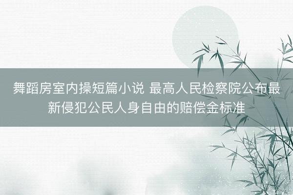 舞蹈房室内操短篇小说 最高人民检察院公布最新侵犯公民人身自由的赔偿金标准