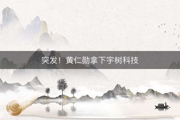 突发！黄仁勋拿下宇树科技