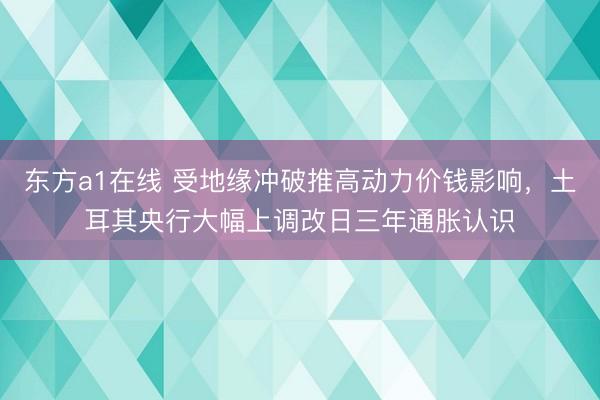东方a1在线 受地缘冲破推高动力价钱影响，土耳其央行大幅上调改日三年通胀认识