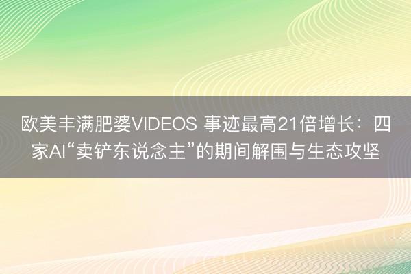 欧美丰满肥婆VIDEOS 事迹最高21倍增长：四家AI“卖铲东说念主”的期间解围与生态攻坚