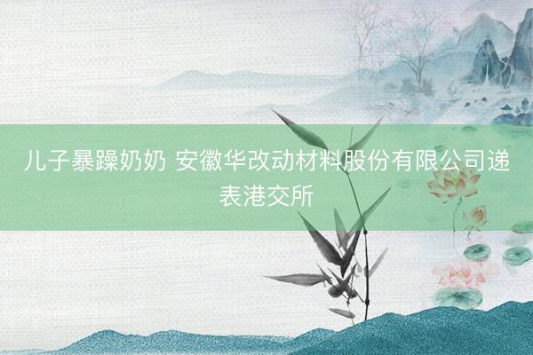 儿子暴躁奶奶 安徽华改动材料股份有限公司递表港交所